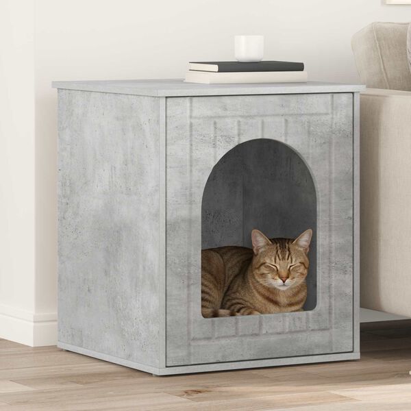 vidaXL Katzenhaus Beton 53 x 52 x 62 cm Holzwerkstoff