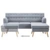 vidaXL Sofa L-Form Stoff 171,5x138x81,5 cm Hellgrau