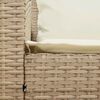 vidaXL 4-tlg. Garten-Sofagarnitur mit Kissen Beige Poly Rattan