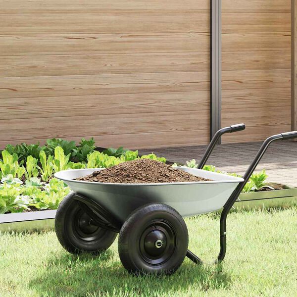 vidaXL Ersatzschaufel f&uuml;r Schubkarre Silber 90 x 63 x 28 cm Stahl