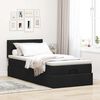 vidaXL Ottoman-Bett mit Matratze Schwarz 90x190 cm Stoff