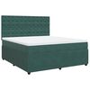 vidaXL Boxspringbett mit Matratze Dunkelgr&uuml;n 180x200 cm Samt