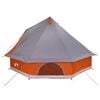 vidaXL Familien-Tipi-Zelt mit Dach Grau und Orange 400 x 346 x 250 cm
