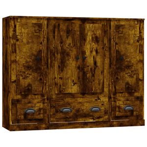 vidaXL Highboards 3 Stk. R&auml;uchereiche Holzwerkstoff