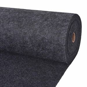 vidaXL Teppich Anthrazit 1,2 x 15 m Polyester