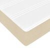 vidaXL Boxspringbett mit Matratze Creme 140 x 200 cm Stoff