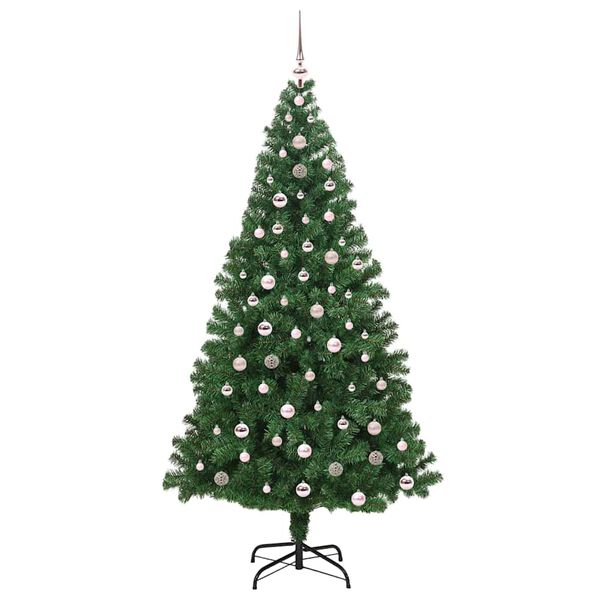 vidaXL K&uuml;nstlicher Weihnachtsbaum mit 300 LEDs mit St&auml;nder Gr&uuml;n 240 cm