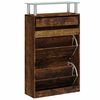 vidaXL Schuhschrank R&auml;uchereiche 63x24x104 cm Holzwerkstoff