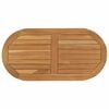 vidaXL Tischplatte 80 x 40 x 2,5 cm Oval Massives Teakholz Natur