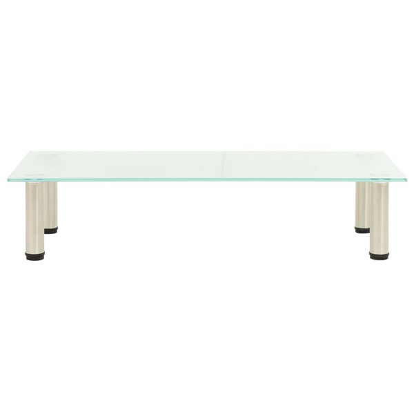 vidaXL TV-Tisch 80x35x17 cm Satiniertes Hartglas