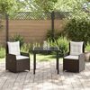 vidaXL Garten Essgruppe 3 pcs Braun Poly-Rattan