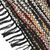 vidaXL Chindi-Teppich Handgewebt Leder 80x160 cm Mehrfarbig