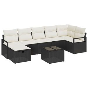 vidaXL Sofa Set mit Kissen 4 pcs Poly-Rattan