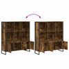 vidaXL B&uuml;cherregal 2 pcs Raucharbe 99,5 x 30 x 108 cm Holzwerkstoff