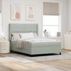 vidaXL Boxspringbett mit Kopfteil Hellgrau 160 x 200 cm Samt