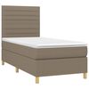 vidaXL Boxspringbett mit Matratze Taupe 80x200 cm Stoff