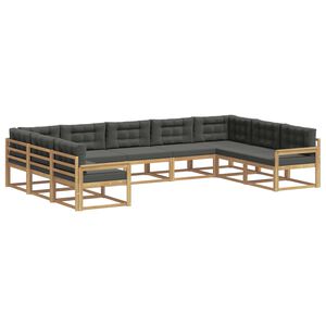 vidaXL Outdoor-Sofagarnitur 9 stk. Wei&szlig; und Anthrazit