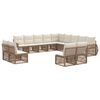vidaXL Gartensofa-set 13 pcs Beige und Cremewei&szlig; Poly-Rattan