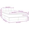 vidaXL Boxspringbett mit Matratze & LED Rosa 120x190 cm Samt