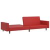vidaXL Schlafsofa 2-Sitzer Weinrot Kunstleder