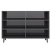 vidaXL Sideboard Hochglanz-Grau 103,5x35x70 cm Holzwerkstoff