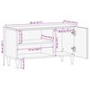 vidaXL TV-Schrank Hellgrau 80x31,5x46 cm Massivholz Mango