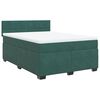 vidaXL Boxspringbett mit Matratze Dunkelgr&uuml;n 140x190 cm Samt