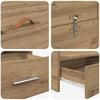 vidaXL Aufbewahrungsbettgestell Artisan-Eiche 120 x 200 cm