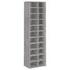 vidaXL Schuhschrank Betongrau 54x34x183 cm Holzwerkstoff