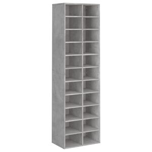 vidaXL Schuhschrank Betongrau 54x34x183 cm Holzwerkstoff