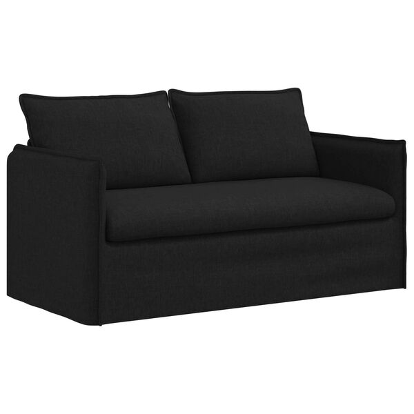 vidaXL Sofa 140cm Schwarz Metall