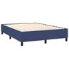 vidaXL Boxspringbett mit Matratze Blau 140x200 cm Stoff