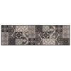 vidaXL K&uuml;chen Teppich Schwarzes Mosaik 300 x 60 cm 100% Polyamid