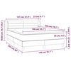 vidaXL Boxspringbett mit Matratze Dunkelblau 140x200 cm Samt