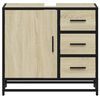 vidaXL Badschrank Sonoma-Eiche 65x33x60 cm Holzwerkstoff