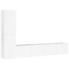 vidaXL 4-tlg. TV-Schrank-Set Hochglanz-Wei&szlig; Holzwerkstoff