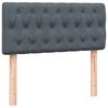 vidaXL Boxspringbett mit Matratze Dunkelgrau 90x210 cm Samt