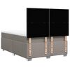 vidaXL Boxspringbett mit Matratze Taupe 140x190 cm Stoff