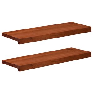 vidaXL Treppenstufen 2 stk. 70 x 25 x 2 cm Braun Massivholz Buche
