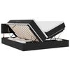 vidaXL LED-Speicherbett mit Matratze Schwarz 180 x 200 cm Samt