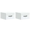 vidaXL Wandmontierter Nachttisch 2 pcs Wei&szlig; 34,5 x 33 x 20 cm