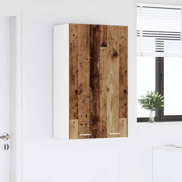 vidaXL H&auml;ngeschrank mit T&uuml;r Altholz 60 x 31 x 100 cm Holzwerkstoff