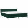 vidaXL Boxspringbett mit Matratze Dunkelgr&uuml;n 180x220 cm Samt