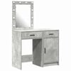 vidaXL Schminktisch mit T&uuml;r 2 pcs Grau 50 x 41 x 135 cm Holzwerkstoff