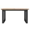 vidaXL Couchtisch O-Gestell 90x90x45,5cm Massivholz Kiefer & Stahl