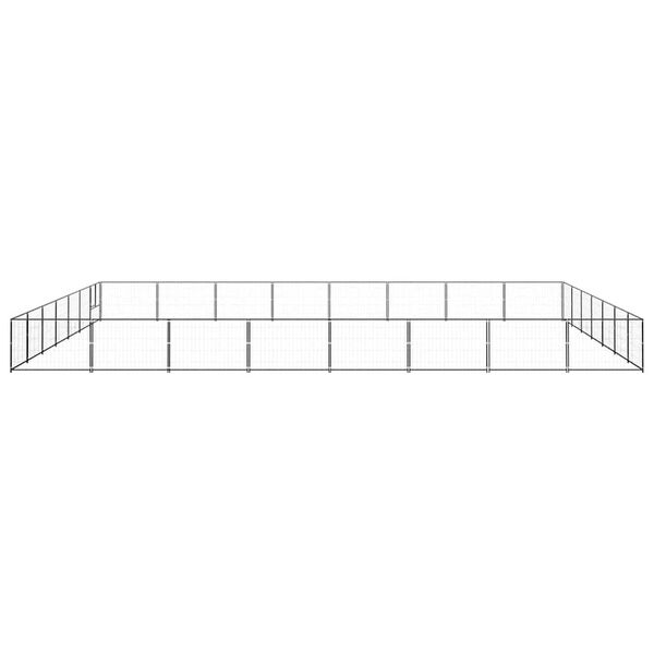 vidaXL Hundezwinger Schwarz 56 m&sup2; Stahl