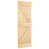 vidaXL Schiebet&uuml;r NARVIK 70 x 210 cm (152,5 cm) Nat&uuml;rlich und Schwarz