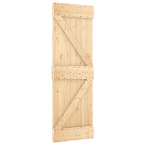 vidaXL Schiebet&uuml;r NARVIK 70 x 210 cm (152,5 cm) Nat&uuml;rlich und Schwarz
