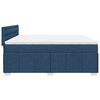 vidaXL Boxspringbett mit Matratze Blau 200x200 cm Stoff