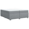 vidaXL Boxspringbett mit Matratze Hellgrau 200x200 cm Stoff